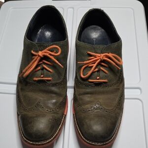 Cole Haan Men's Olive and Orange Wingtips
